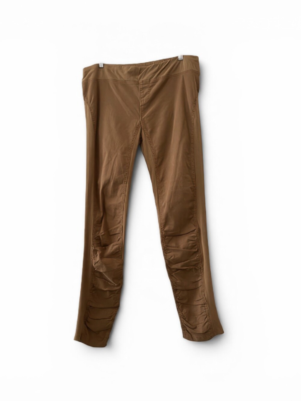 Slim Ruched Leggings in Camel Brown from Wearables